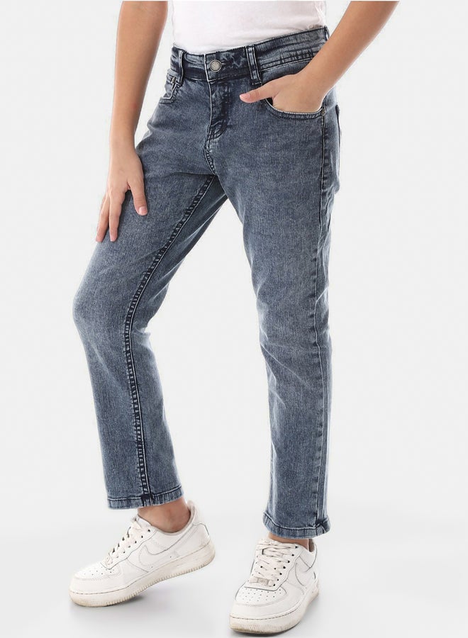 Andora Fly Zipper Button Closure Boys Skinny Jeans Pants - Image 3