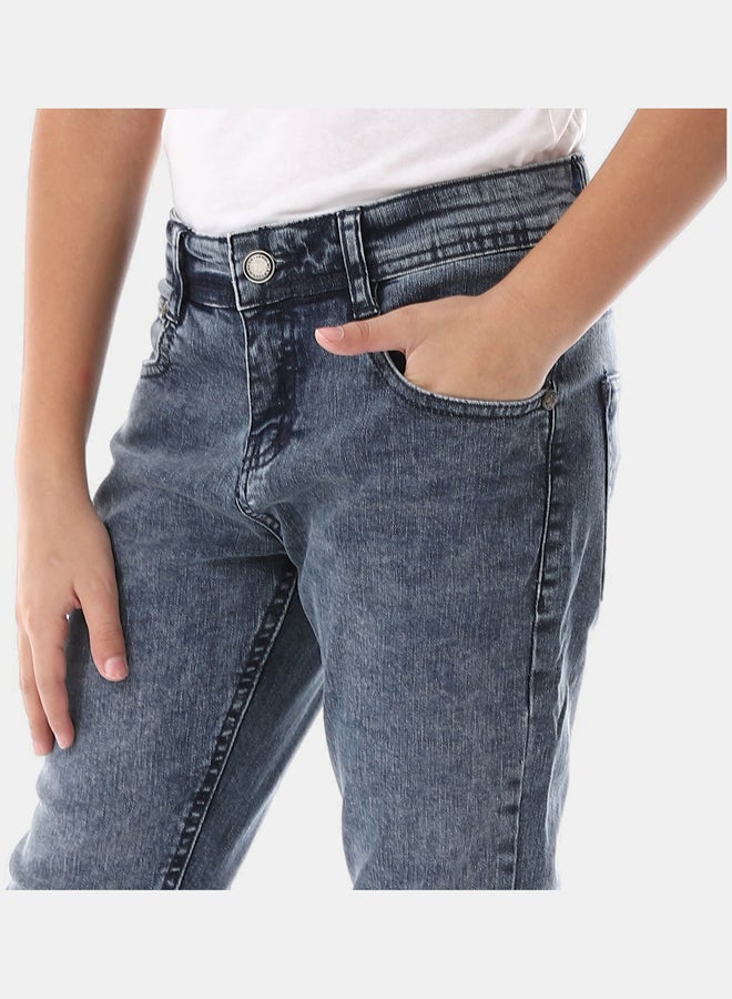 Andora Fly Zipper Button Closure Boys Skinny Jeans Pants - Image 2