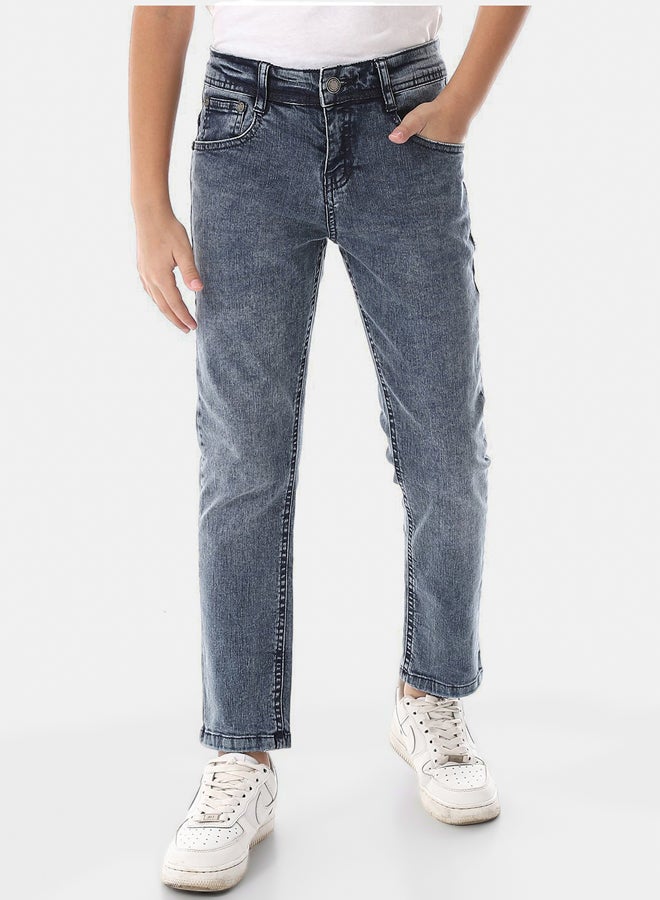 Andora Fly Zipper Button Closure Boys Skinny Jeans Pants - Image 4