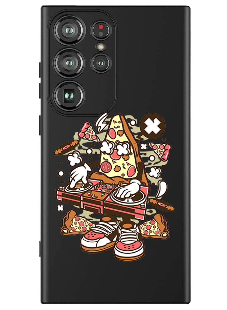 Theodor Protective Slim Fit Case Liquid Silicone Cover with Full Body Protection Anti-Scratch Shockproof Case For Samsung Galaxy S24 Ultra (Black) - Pizza dj - Image 1