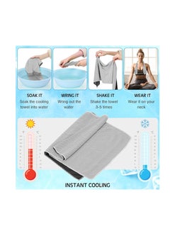 Cooling Gym Towel,Ice Towel for Neck and Face,Chilly Towel with Silicone Portable Storage Box,Breathable Sweat Towel for Yoga,Running,Gym,Outdoor Sports,80cm x 30cm(gray) - pzsku/ZED591BB0FA5455519E88Z/45/_/1727596872/20cf8d3b-5e0e-43ba-9702-8d76a985477b