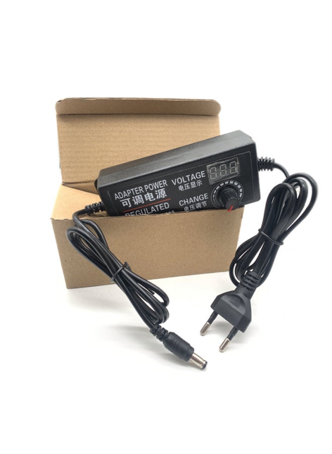 9-24V3A Governor Power Supply DC Adjustable Section Voltage 3-12V5A With Display 60W Power Adapter-Color:Black-Specifications:Desktop Model 9v-24v3a [with Display]  - Image 4