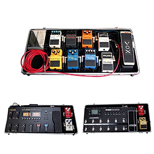 GHOSTFIRE Guitar Multi Effect Pedal Case 27.5x11.6x4.2in ，with Pedal Mounting Tape Fastener，Sturdy Locking Aluminum ，T series T-EC14 - Image 5