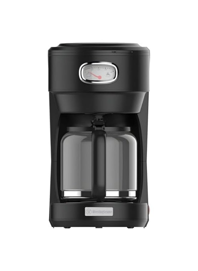 Westinghouse USA Retro Series 1.25L Coffee Maker – Black | Stylish Design with Brew Control, Pause-and-Pour Function, Permanent Filter (UAE Version) - 2 Years Warranty - Image 2