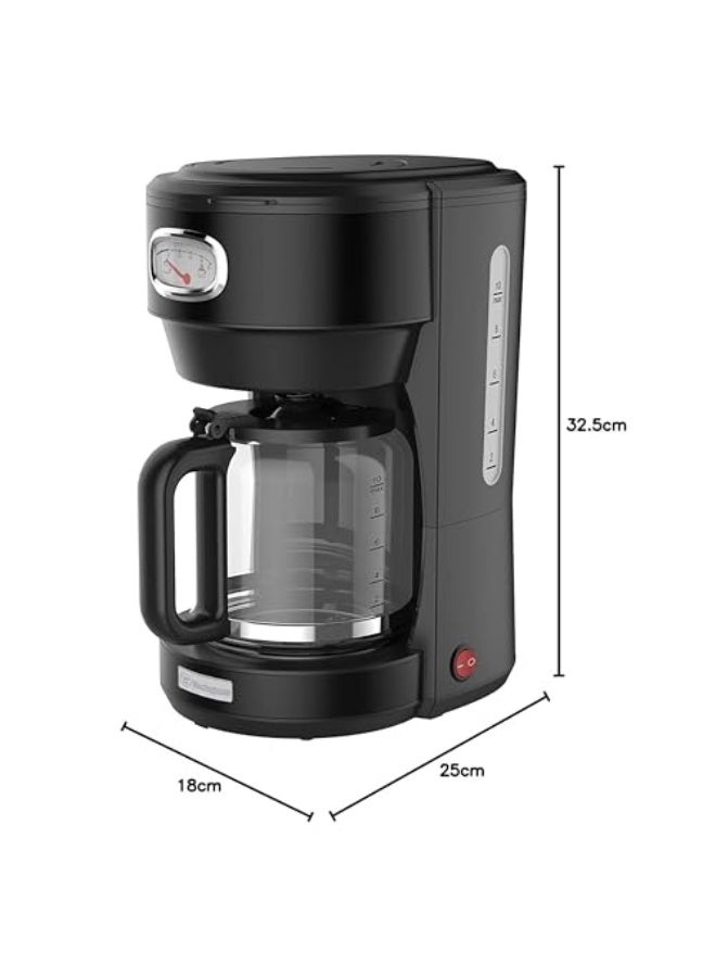 Westinghouse USA Retro Series 1.25L Coffee Maker – Black | Stylish Design with Brew Control, Pause-and-Pour Function, Permanent Filter (UAE Version) - 2 Years Warranty - Image 3