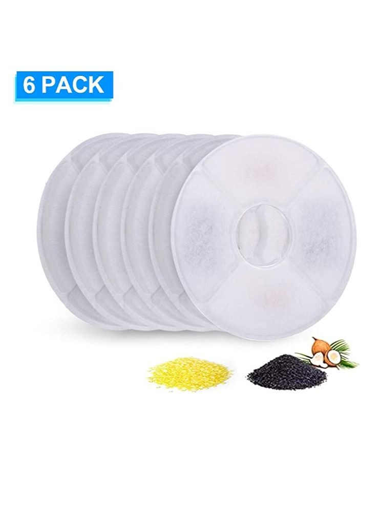 Dubkart Cat Water Fountain Filters Replacement Filters for Flower Fountain Cat Water Fountain Water Dispenser 6PCS - Image 1