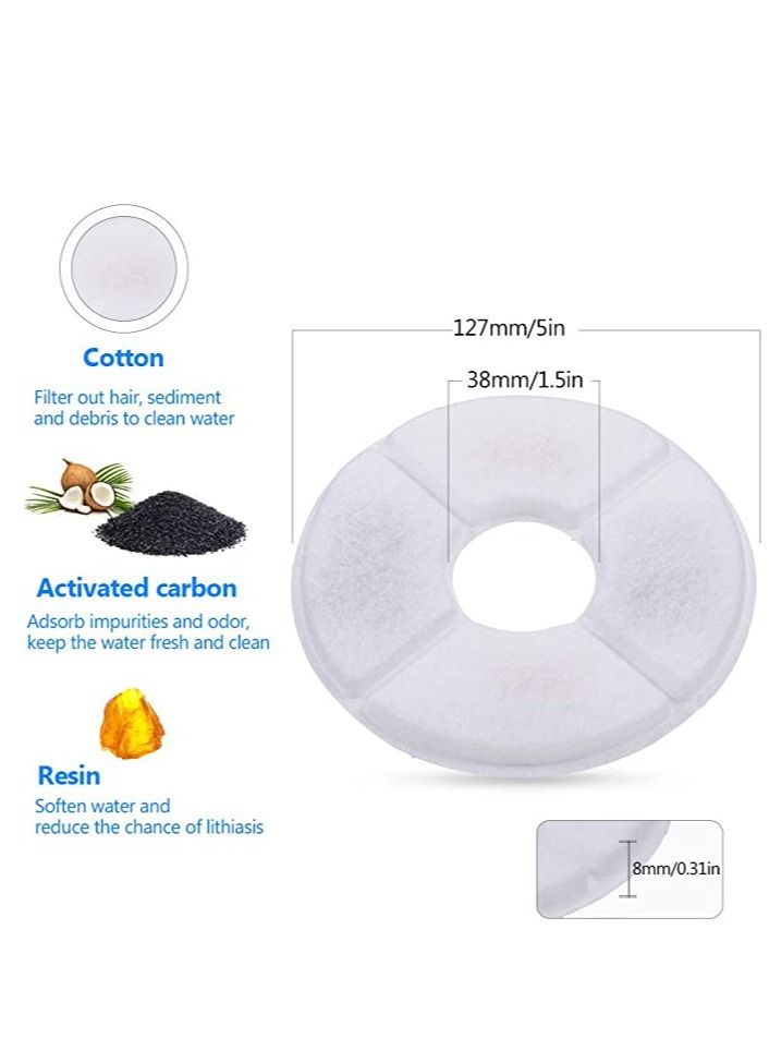 Dubkart Cat Water Fountain Filters Replacement Filters for Flower Fountain Cat Water Fountain Water Dispenser 6PCS - Image 5