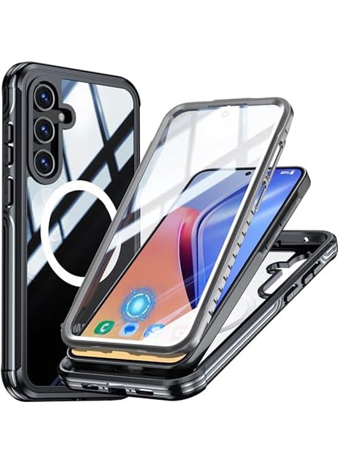 عام حافظة متوافقة مع جراب سامسونج جالاكسي ايه 55 5 جي 【360-كامل الجسم مقاوم للسقوط】 【واقي شاشة زجاجي مقسى مدمج 9 ساعات】 حافظة مصد مقاومة للصدمات من الدرجة العسكرية - Image 1