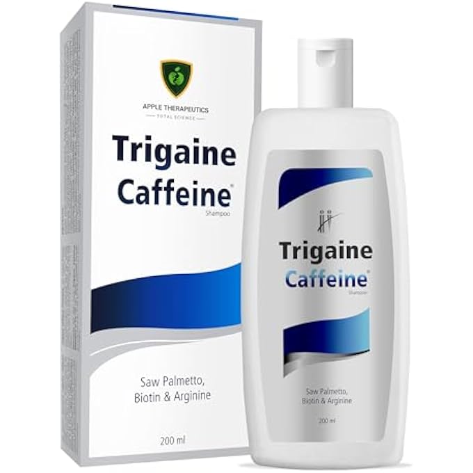 APPLE THERAPEUTICS Trigaine Caffeine Anti Hair Fall Shampoo 200ml Scalp Shampoo Dermatologist Recommended For Dull Dry & Damaged Hair Sulphate Free Formula Men & Women