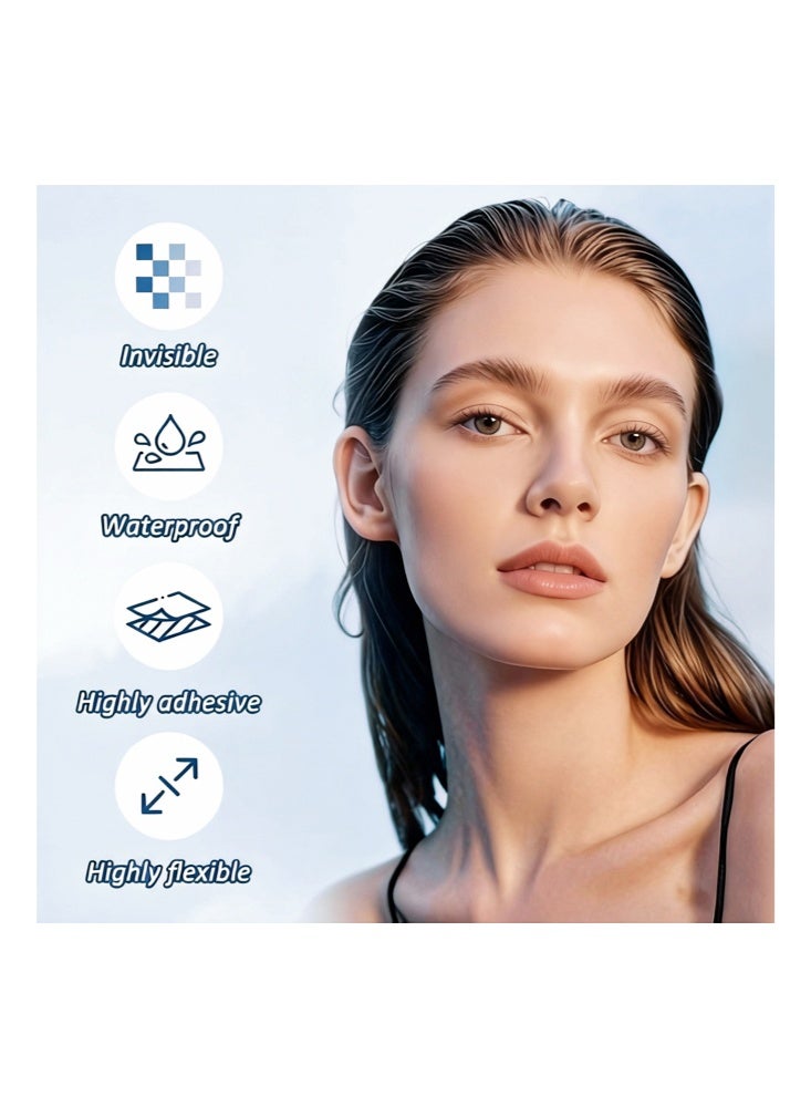 جايسوينغ 100 ملصق شريط تخفيف الأنف الخفي، شد فتحات الأنف، تحسين شكل الأنف، مثالي للأنوف الكبيرة والجسر الأنفي المنخفض، رقع خفيفة لتشكيل الأنف (10*10 قطع، شفافة) - Image 2