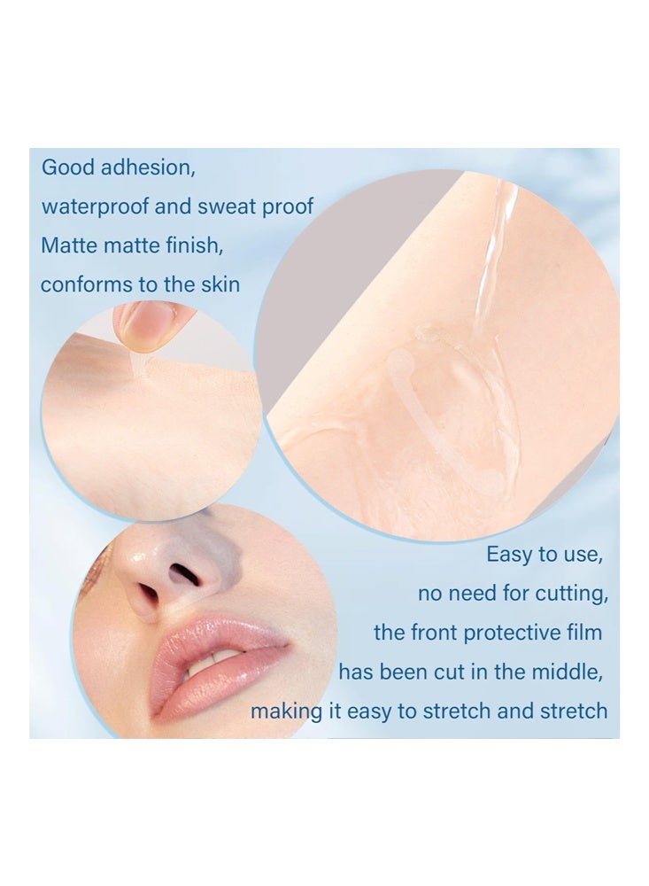 جايسوينغ 100 ملصق شريط تخفيف الأنف الخفي، شد فتحات الأنف، تحسين شكل الأنف، مثالي للأنوف الكبيرة والجسر الأنفي المنخفض، رقع خفيفة لتشكيل الأنف (10*10 قطع، شفافة) - Image 4