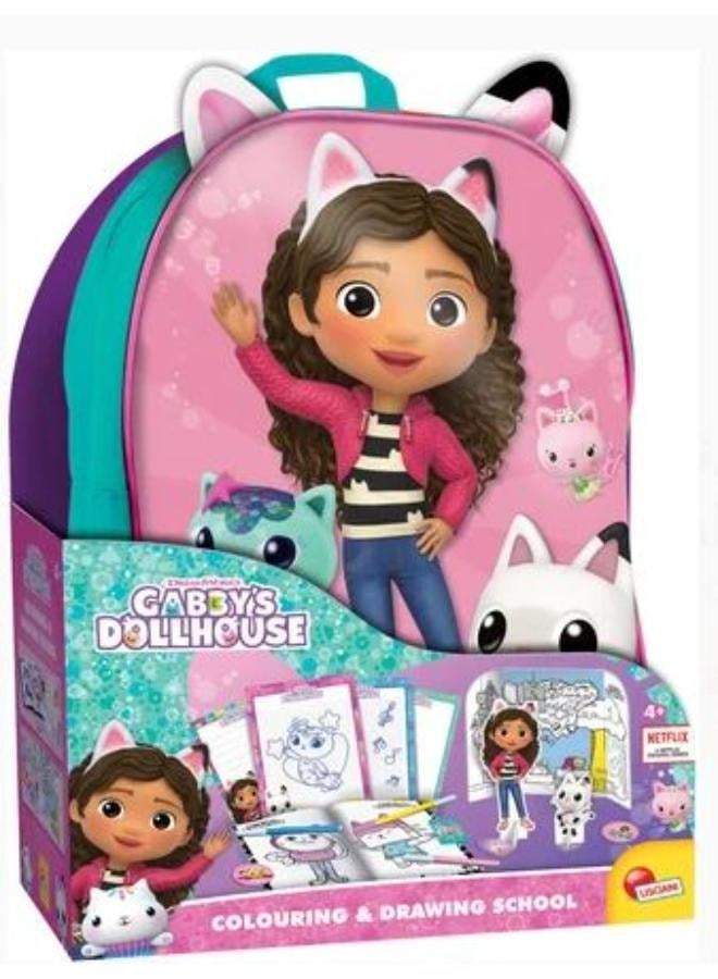 Gabby's Dollhouse Gabby's Dollhouse Backpack With Coloring And Drawing Kit  - Image 1