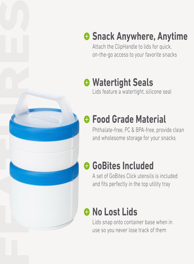 humangear Unisex's STAX Interlocking Container Set & Meal Kit, XL/EatSystem, Blue/White - Image 4