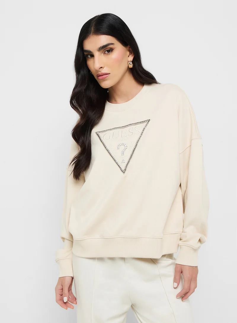جس Crew Neck Rachele Triangle Sweatshirt