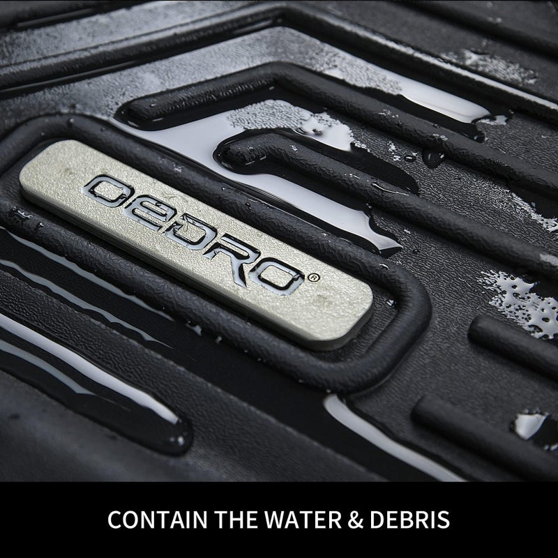 OEDRO Floor Mats Fits for 2017-2026 Ford F-250/F-350 Super Duty Crew Cab with 1st Row Bench Seat, with Under Storage Box, Custom Fit Black TPE All-Weather Protection Floor Liners - Image 5