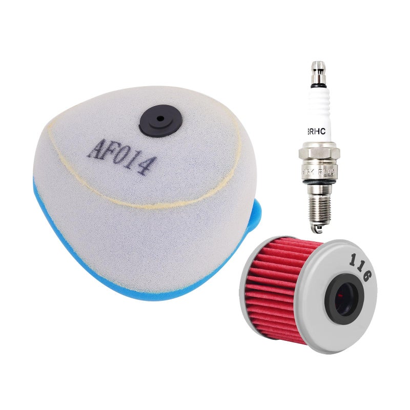 XuLong Air Filter Oil filter Spark plugs Compatible with Honda CRF250X 250 CRF 250X CRF250 X 20042009CRF250R CRF 250R CRF250 R 20042009CRF450X CRF 450X 20052009CRF450R CRF 450R 20022008