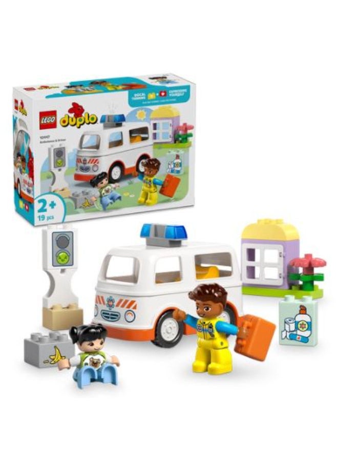 LEGO Ambulance With Driver Building Set  - Image 1