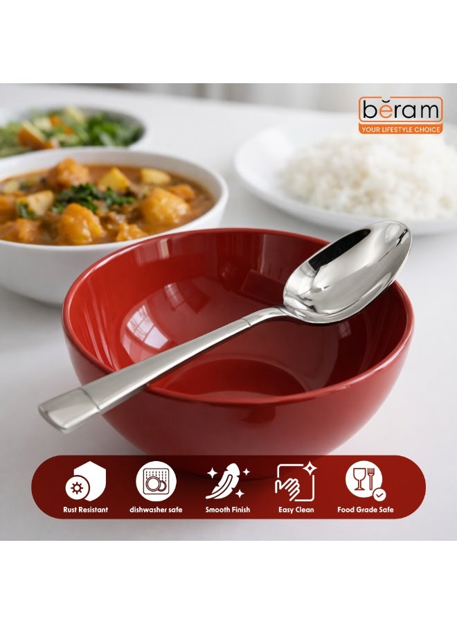 Beram Silver Savour Cutlery Set, Elegant Stainless Steel, 18/10 Grade Kitchen Utensils Set, Tableware Set for Home, Restaurants and More - Image 2