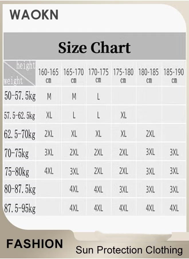 WAOKN Men's UPF 50+ Sun Protection Clothing, Outdoor Lightweight Full Zip Hoodie Jacket with Face Mask Design, Comfy Breathable Long Sleeve Coat with Thumbholes and Detachable Brim, Suitable for Daily Wear, Sports Training, Hiking, Fishing, Climbing or Other Outdoor Activities—XL - Image 5