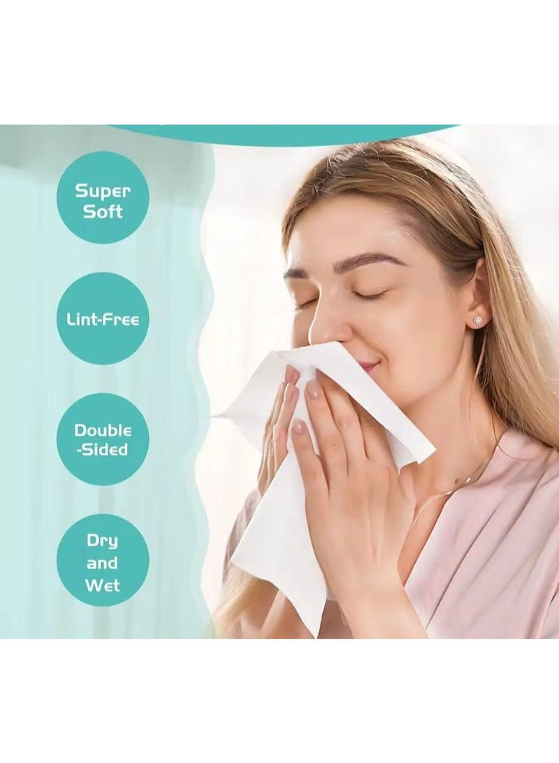 GORA Disposable Cotton Face Towels | Single Use Facial Towels | Soft Thick Ultra Absorbent | Quick Dry | Skin Friendly | Travel Towel | Gym Towel | Makeup Removal Towel | Home Spa Salon | Portable | Men Women - Image 2