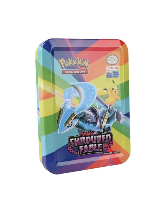 بوكيمون لعبة بطاقات بوكيمون التداولية - Pokémon TCG – Shrouded Fable - في علبة معدنية ( فيروتيستا وبيكاتشو) - Image 1