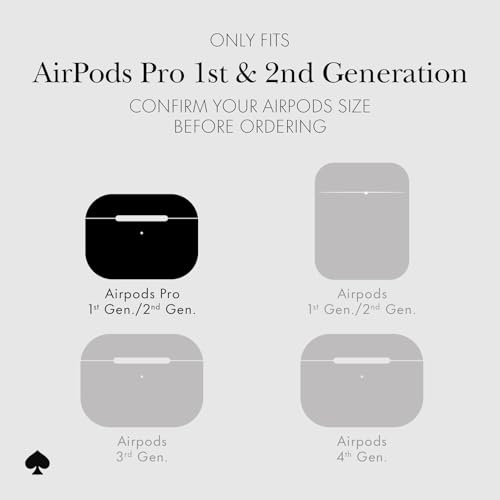 kate spade new york AirPods Pro Protective Case with Keychain Ring - Flowerbed Blue, Compatible with AirPods Pro 2nd / 1st Generation - Image 2