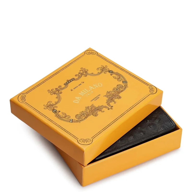 Da Milano black Bifold Vertical Men's Wallet for Men | Best Price UAE