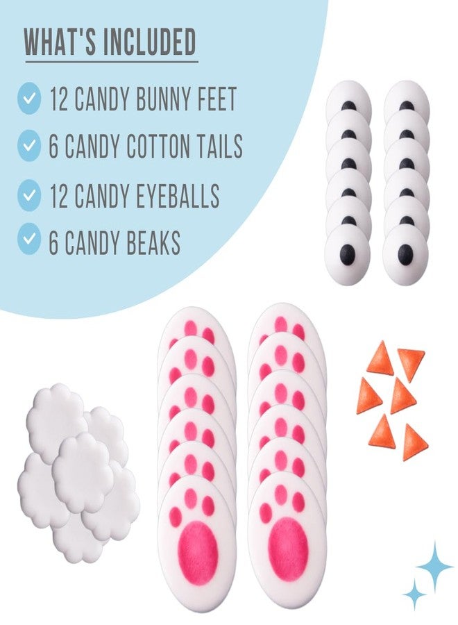 Sweets Indeed Easter Dextose Candy Shapes, Assorted Variety, Perfect for Cake Decorations, Baking, Ice Cream, Cookies, Cupcake Topper, 1.03 ounces - Image 2