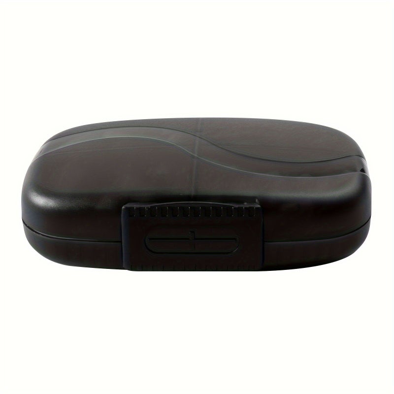 Black Portable Medicine Organizer 7 Compartment Airtight Moistureproof Plastic Case - Image 5