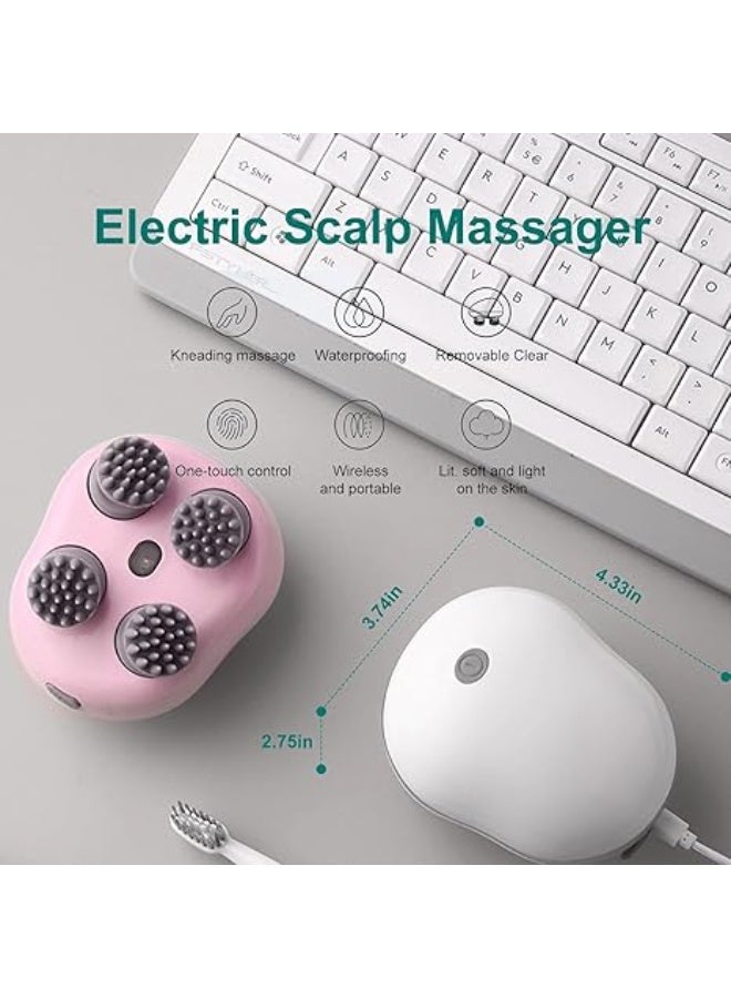 Electric Head,Scalp Massager | Advance Red Light Therapy for Boost Growth Fall Control Therapy | 3 Speed Mode Handheld,Portable,Scalp Scratcher Body Massage for Growth,Deep Clean & Stress - Image 4