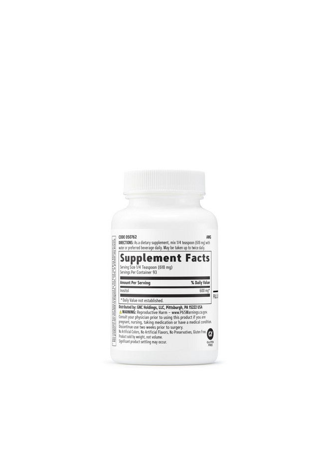 GNC Inositol Powder 600mg, Plays Critical Role in Cell Function and Growth, 93 Servings - Image 2