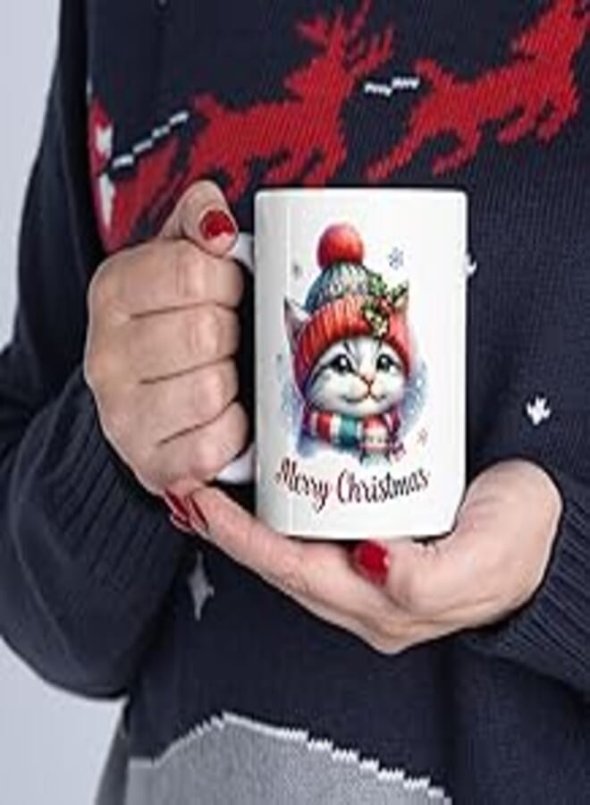 Christmas Cat Tumbler Mug