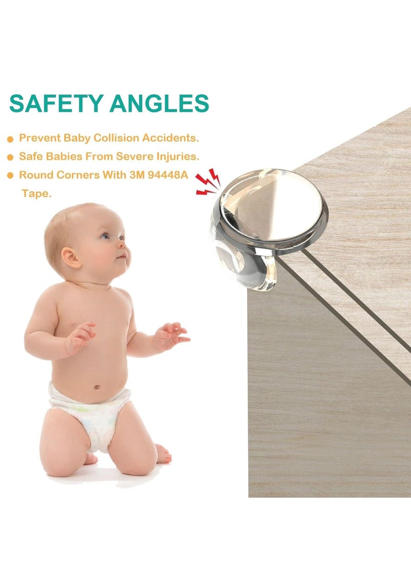 4 Meter Safety Edge Corner Protector Strip with 4 Adhesive Corner Guards, Baby Proofing Guards, Tables, Furniture, Soft Silicone Bumper Strip Child Edge Protector for Cabinets
