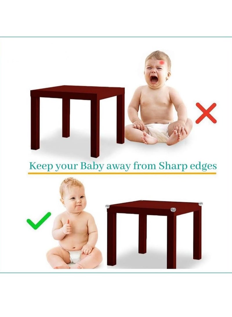 4 Meter Safety Edge Corner Protector Strip with 4 Adhesive Corner Guards, Baby Proofing Guards, Tables, Furniture, Soft Silicone Bumper Strip Child Edge Protector for Cabinets