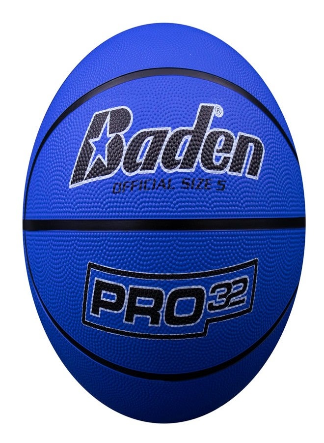 Baden | Pro32 | Fun-Colored, Durable Rubber Basketball | Blue | Size 6 (28.5")
