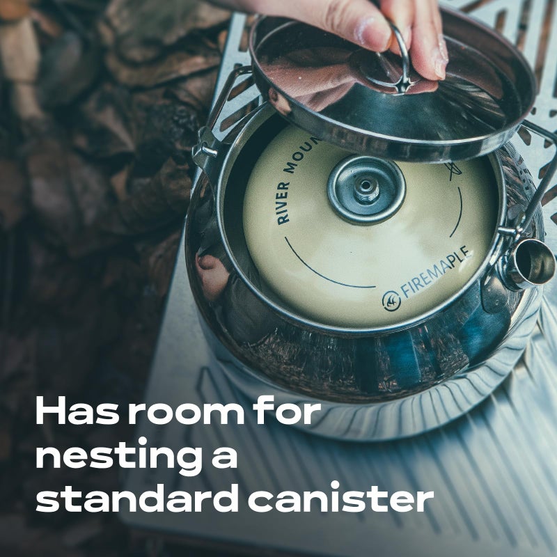 Fire-Maple Antarcti Portable 1.2 Liter Lightweight Stainless Steel Camping Kettle | Durable and Portable Camp Tea Pot | Ideal for Bushcraft and Outdoor Campfire Use - Image 3