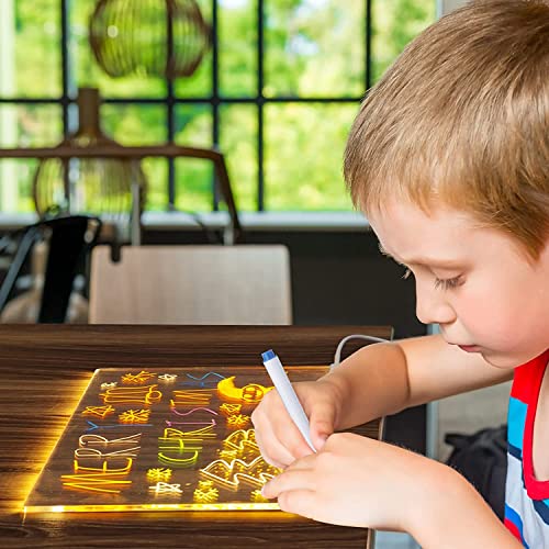 CPENSUS DIY 3D Acrylic Writing Pad With Pen Message Board Rewritable Table Lamp For Study LED Light Office Home Decor Gift - Image 2