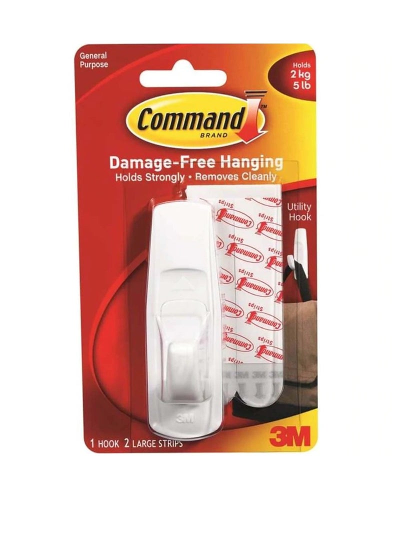 Command Utility Hook with Strip Large White  - Image 3