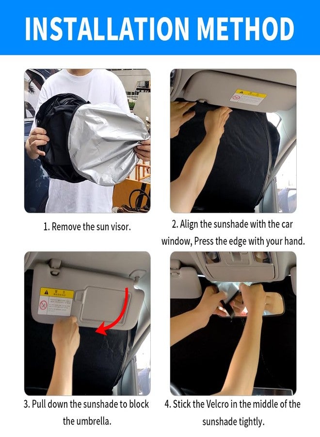 akarin for Land Crusier 250 2024-present Windshield Sun Shade Car Front Window Covers Sun Visor Protector Foldable Blocks UV Rays Sunshade Shield for LC250 Accessories (LC250 Wilderness) - Image 5