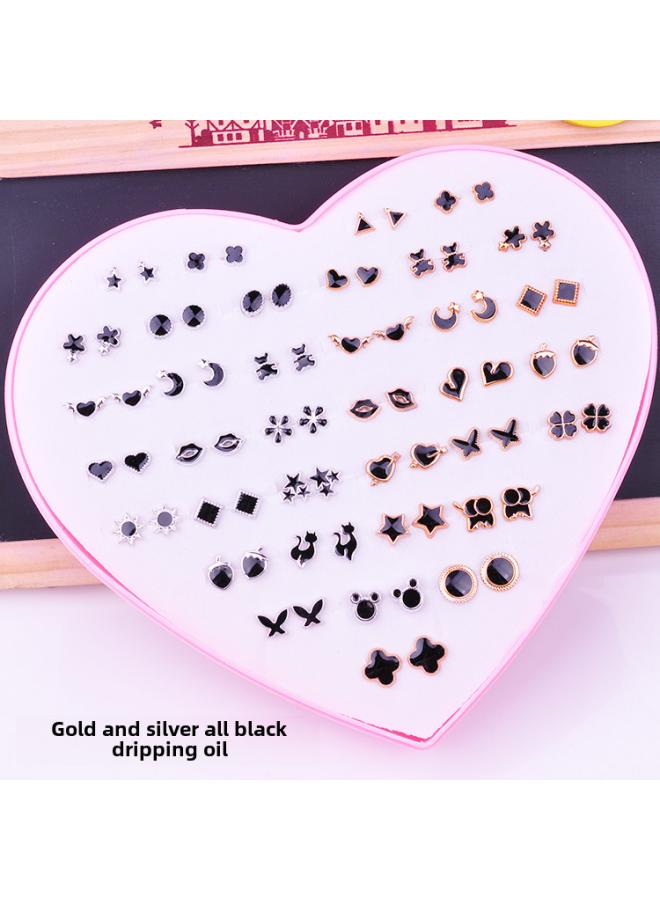 Temperament Love Earrings Earrings Women Earrings Suit Stall Jewelry Stall Plastic Resin 