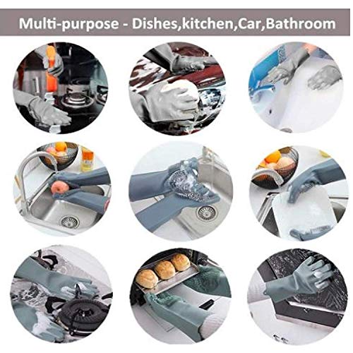 IONIX Silicone Hand Gloves, Gloves for Dish Washing, Kitchen gloves, Gloves for Cleaning, Pack of 01 - Image 4