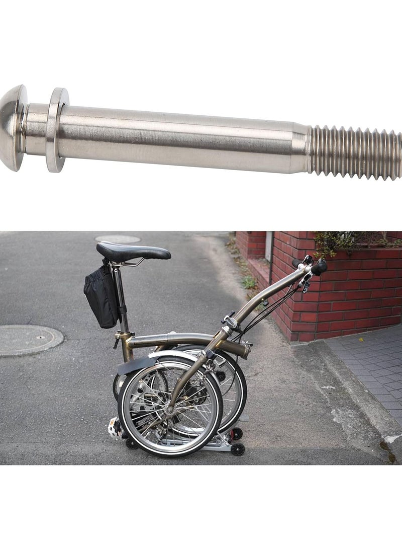 GGOOT Bicycle Seatpost Screws, 1 Pc Folding Bike Titanium Alloy Seatpost Clamp Fixing Bolts with Gasket for Brompton Folding Bicycle - Image 3