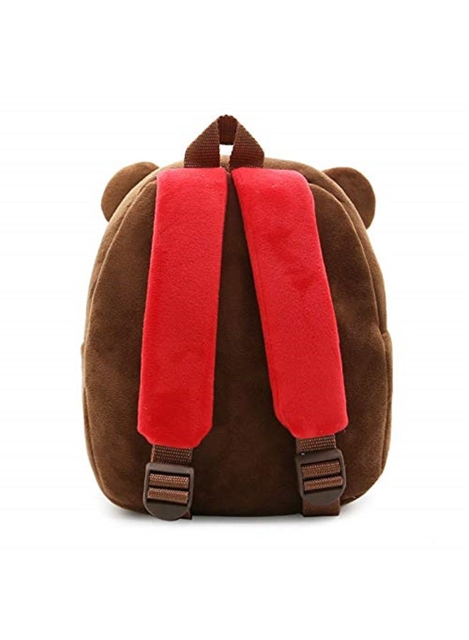 Cute Toddler Backpack Toddler Bag Plush Animal Cartoon Mini Travel Bag for Baby Girl Boy 1-4 Years(Coffee Bear)  - Image 4