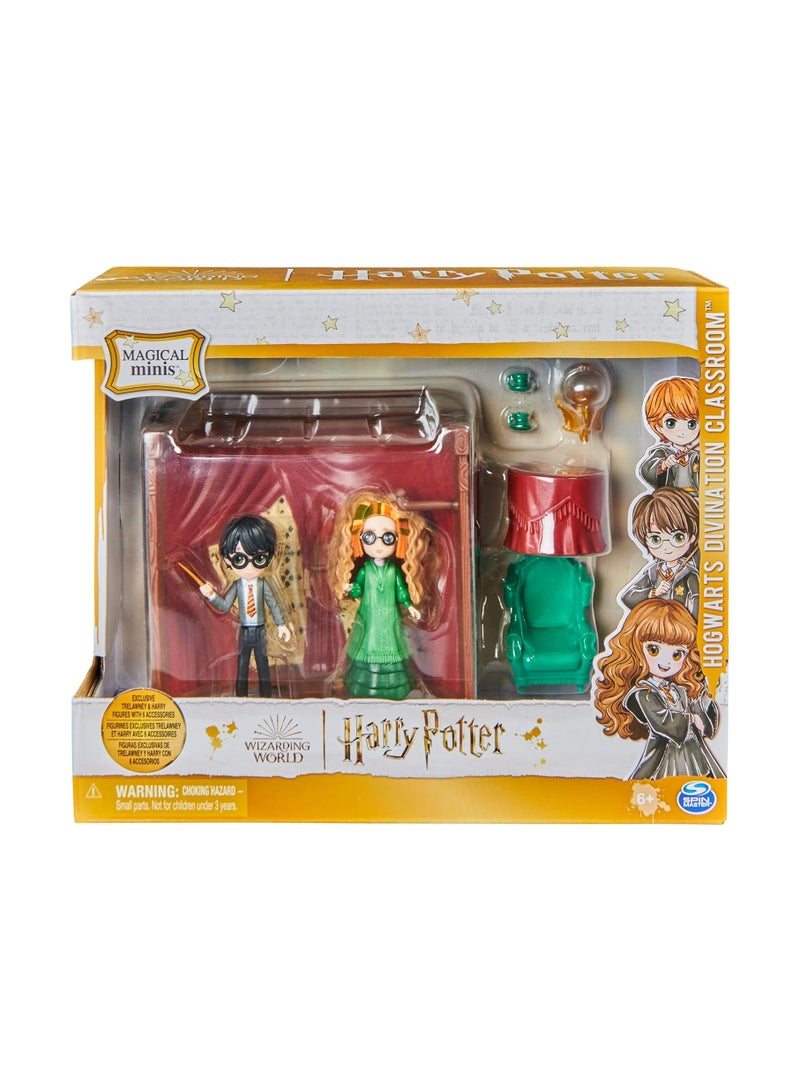 Harry Potter Wizarding World Harry Potter, Magical Minis Hogwarts Divination Classroom, 2 Exclusive Figures and 6 Accessories - Image 1