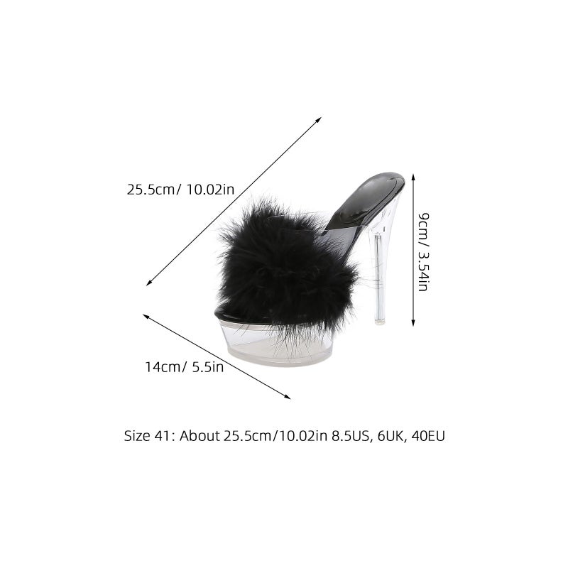 1 Pair Sandals Girl High Heel Slippers High Heel Slippers - Image 2