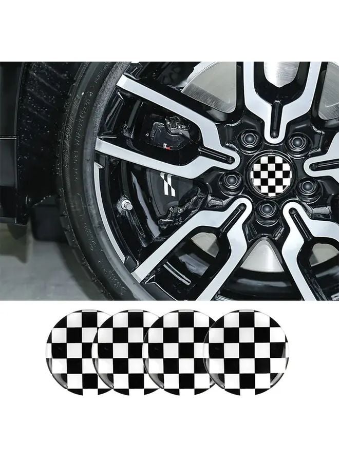 4 قطع شعار S 56 ملم غطاء مركز عجلة سبيكة الألومنيوم شارات لسيارة MINI - Image 3