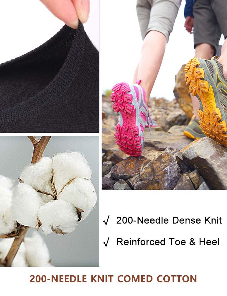 VERO MONTE 4 Pairs No Show No Slip Socks Women Athletic (BLACK+GREY, 8-9.5) - Image 4