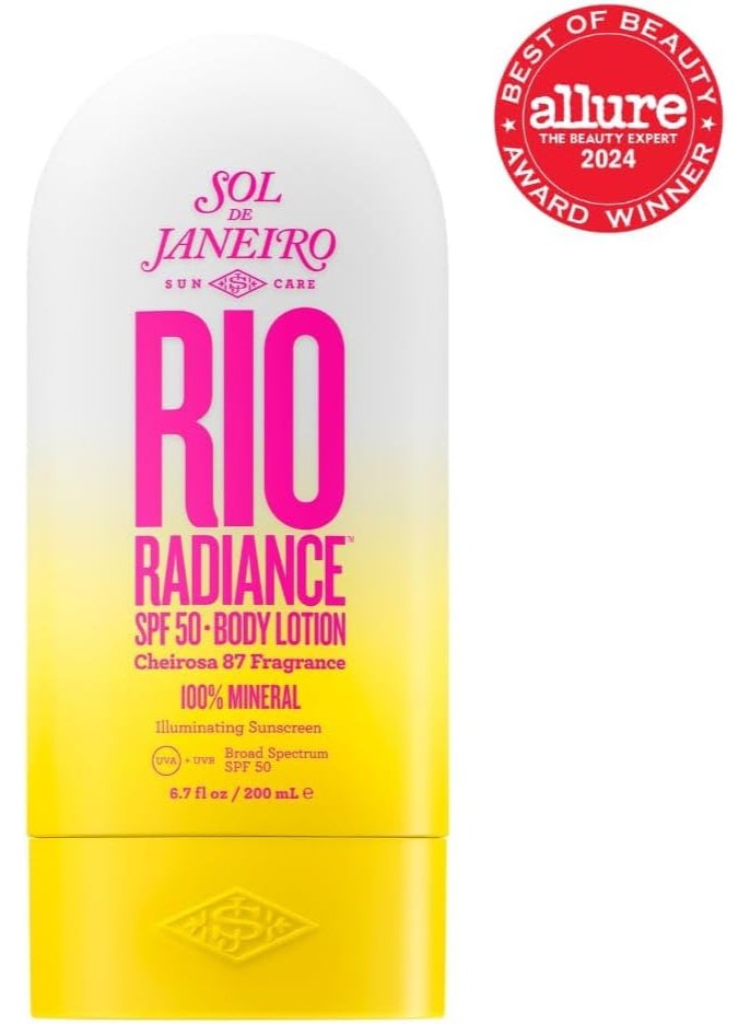 سول دي جانيرو لوشن الجسم ريو راديانس 100% معدني 100% من سول دو جانيرو بعامل حماية الأشعة فوق البنفسجية طويلة ومتوسطة المدى واسع الطيف الشمس 50 جاف - Image 2