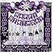 Distasio Black and Purple Birthday Decorations for Women Girls Happy Birthday Decorations Purple and Silver Party Decoration Happy Bday Banner Balloons Tablecover Fringe Curtain Door Banner Bday Party Decor - Image 3