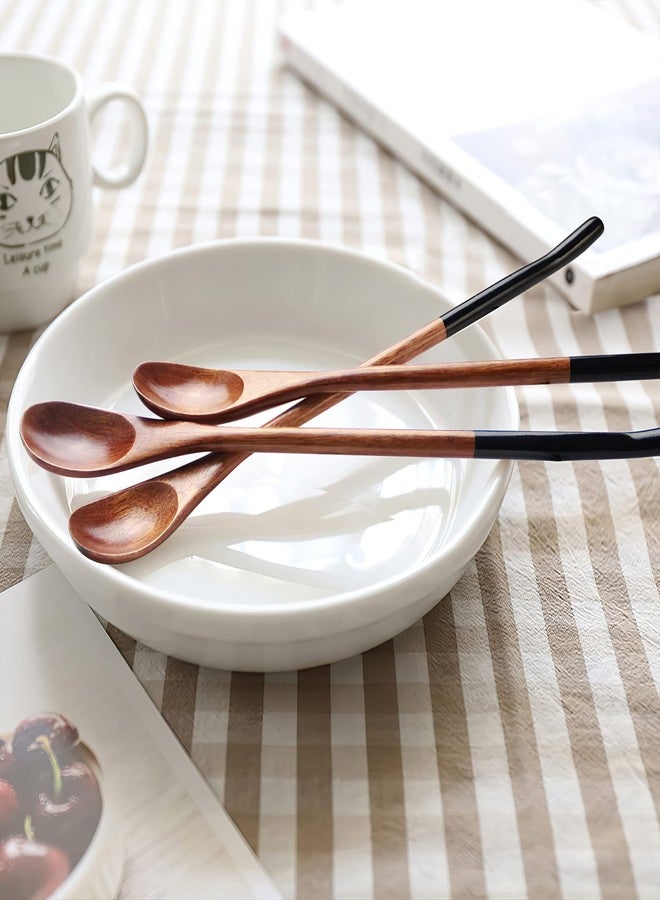 AOOSY Wooden Long Tea Spoons, AOOSY 9.13 inches 10 Pieces 100% Natural Wood Long Handle Drink Spoons Honey Spoon Cocktail Stirrer Swizzle Sticks - Image 3